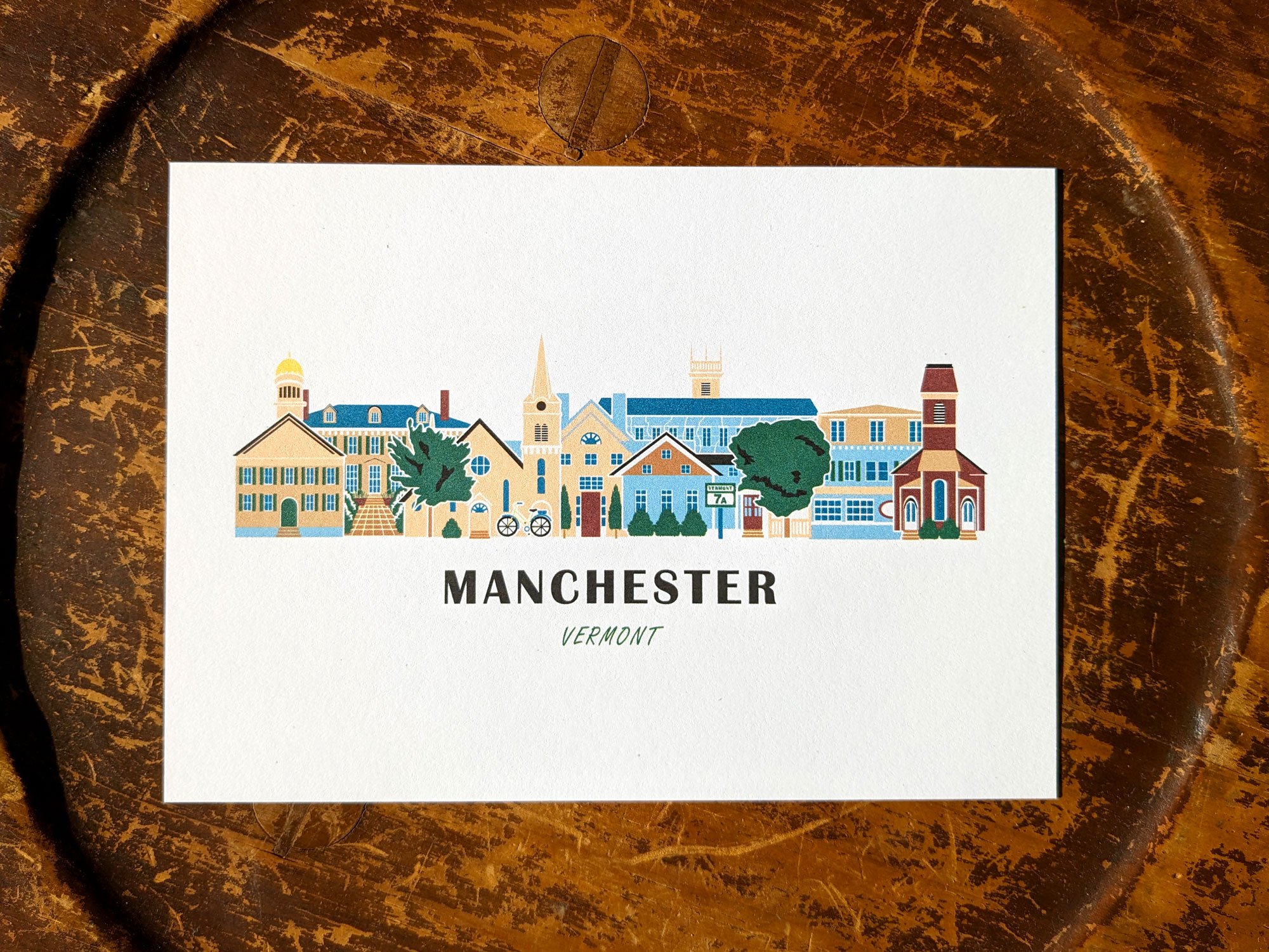 Manchester Vermont Cityscape Art Print   1 